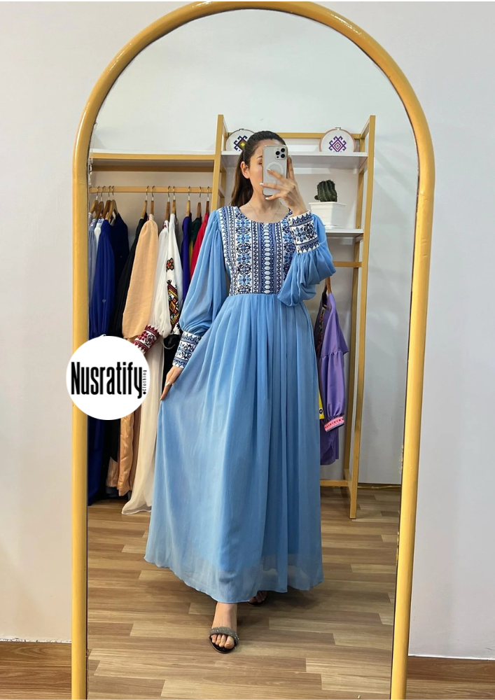 Cherry Georgette Gown-7