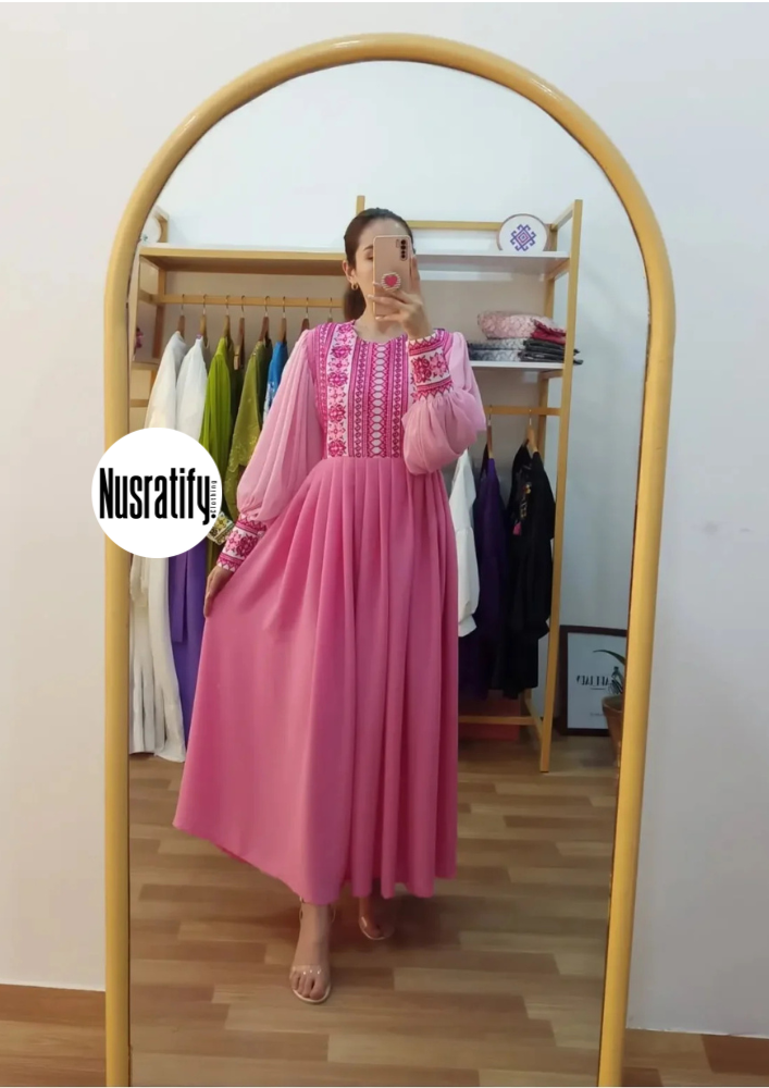 Cherry Georgette Gown-10