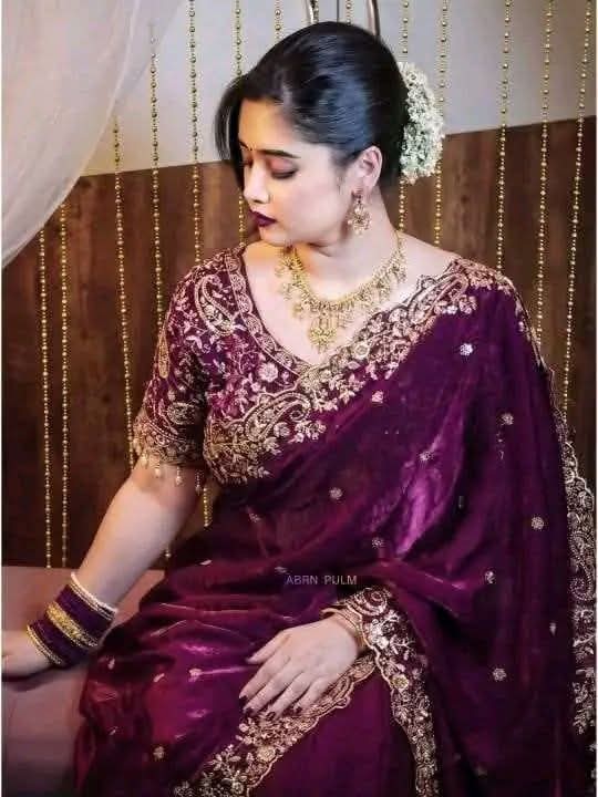 Original Viral Madhuri Saree- parple